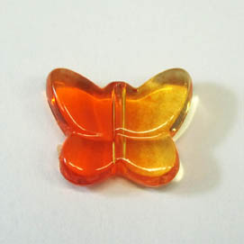 Acryl-Perle Schmetterling gelb/orange